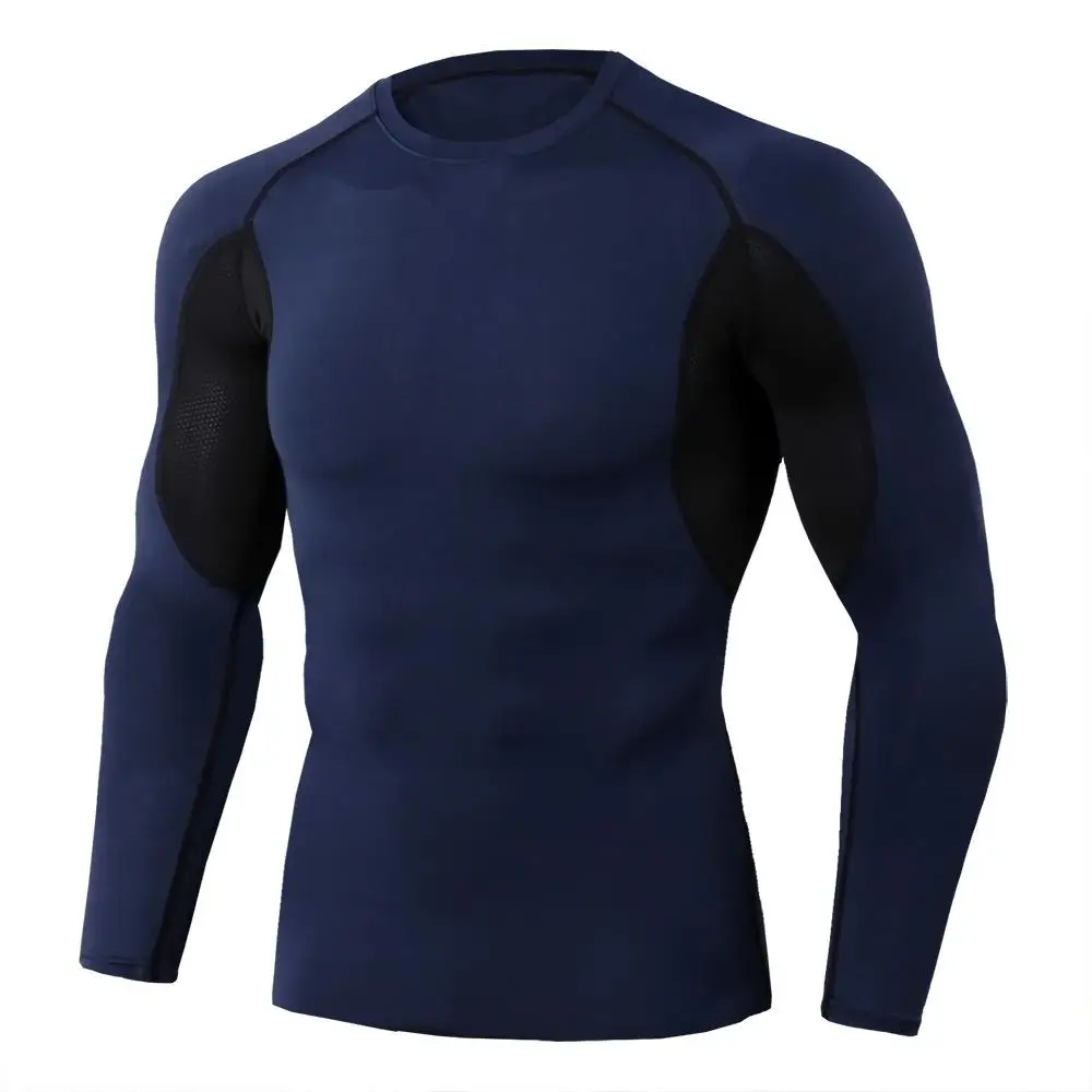 TC86 long sleeve navy blue black mesh