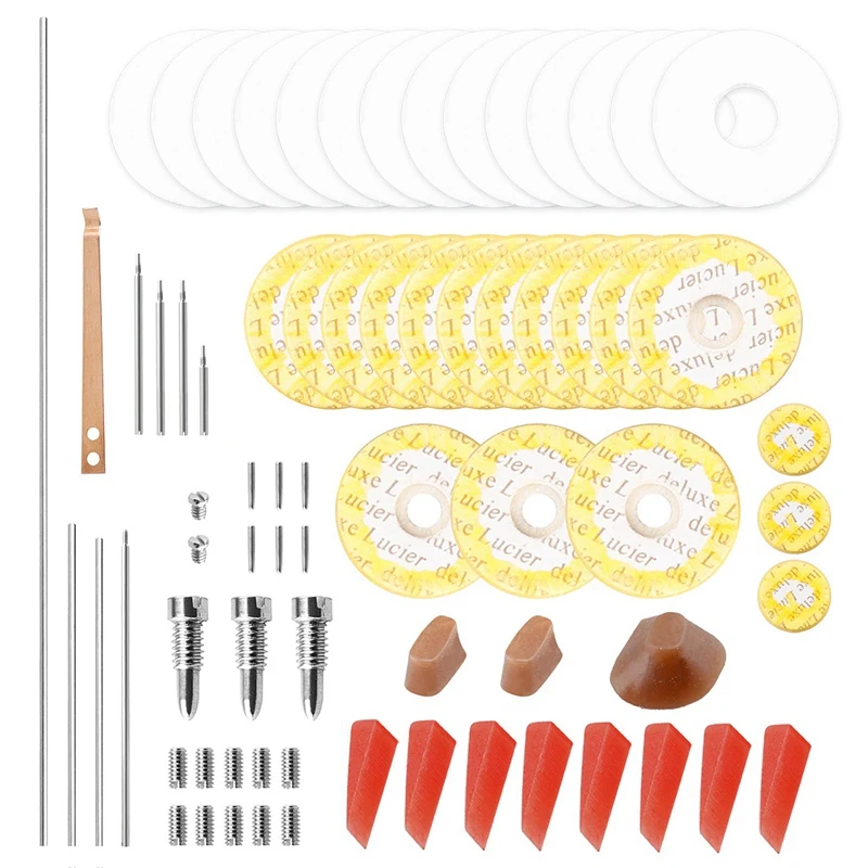 

70Pcs Flute Repair Parts Set Complete Tools Flute Sound Hole Mat Pad Roller Screws Reed Wind Instrument Repair Kit