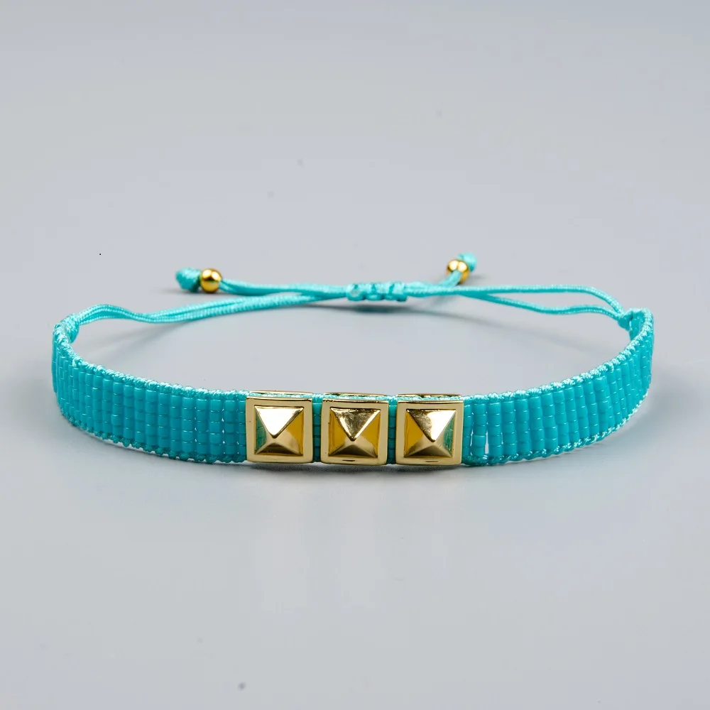 Go2boho Pulseras Mujer Moda MIYUKI Bracelet Bohemian Bracelets Summer Beach Shell Natural Jewelry Women Handmade Loom Beads - Окраска металла: MI-B180426F