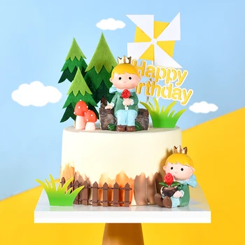 

Cakesmile little prince cake topper cupcake party for baking cake decorating tools anniversary birthday décor