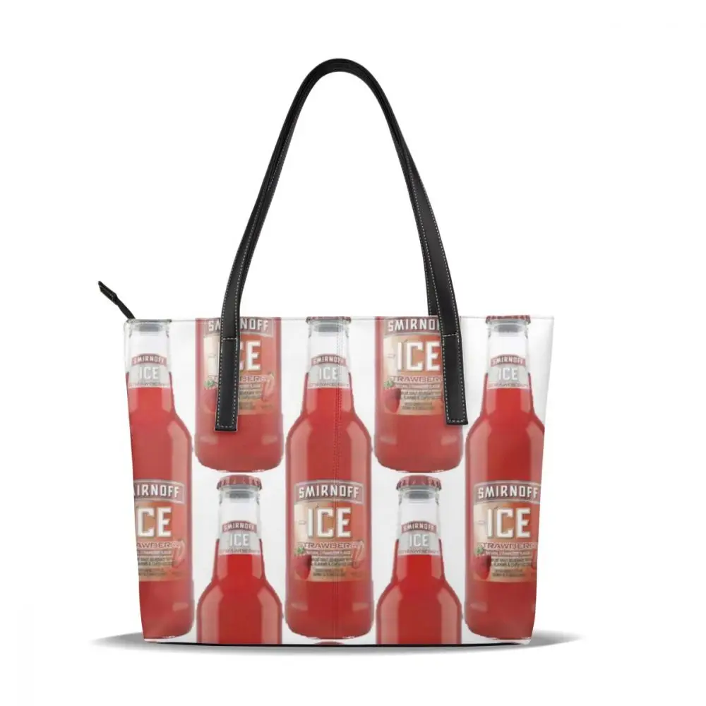 Smirnoff Handbag Smirnoff Top-handle Bags Womens Large Capacity Leather Tote Bag Print Trendy Women Handbags - Цвет: Smirnoff ICE
