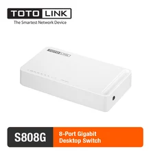 Коммутатор TOTOLINK Gigabit Ethernet S808G 8 портов 10/100/1000 Мбит/с, поддержка сетевого переключателя Plug and Play
