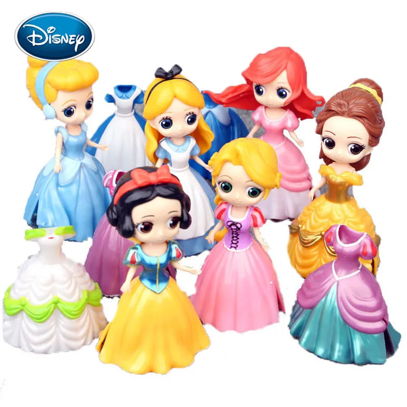 Disney 6 шт. одежда принцессы игрушки куклы ручной серии для детей игровой домик того