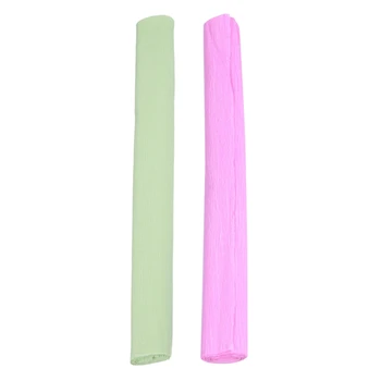 

2 Roll DIY Flower Packing Crepe Papers Handmade Materials Crinkle Paper for Birthday Wedding Party Decoration 250x50 Cm(Light Gr