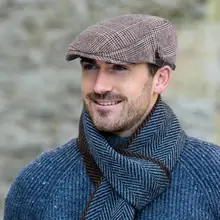 Для мужчин и женщин, хлопковая блестящая шляпа для мальчика, шляпа, кепка для мальчика, Кепка с узором в елочку, плоская кепка berret femme 3