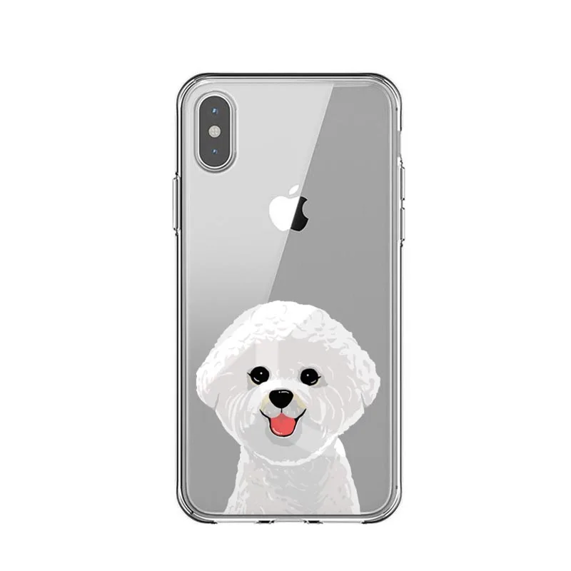 French bulldog Poodle Border Collie Super Cute Corgi silicone Cover Cases for iphones 11 Pro Max Xs 6 6S 7 8 plus X XR XS MAX