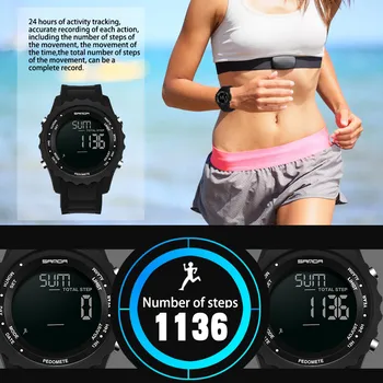 

Men Watch Relojes Hombre 2020 Unisex Sports Watches Quartz Clock Military Waterproof Outdoor Pedometer Water Resistant Watch B1