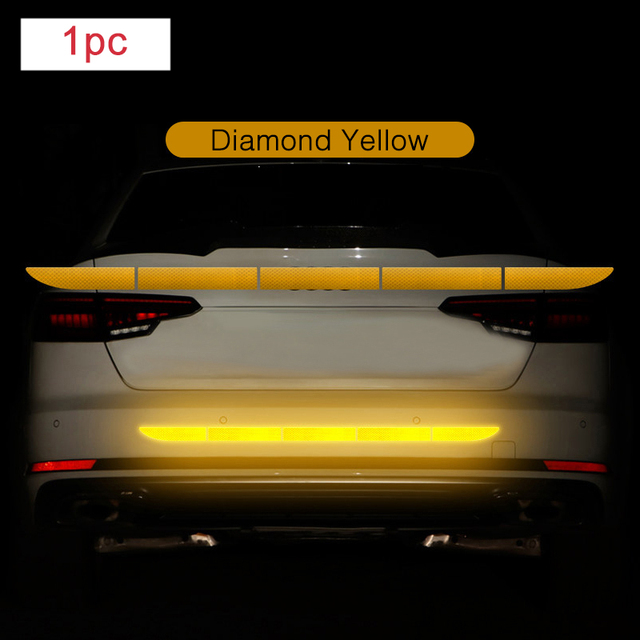 Reflective Strip Car Stickers  Reflectors for Cars Exterior Accessories Red White Yellow Blue Emergency Stop Sign