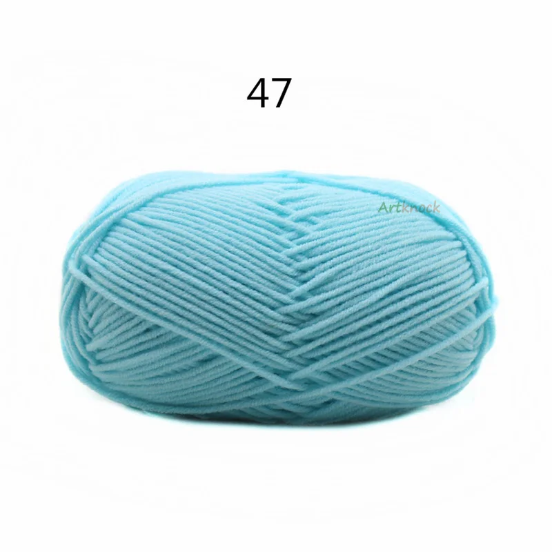 47 30pcs 30 шт. пряжа для вязания крючком 3 мм хлопчатобумажная пряжа Смешанная Ручная Пряжа 4 слоя - Цвет: 47 30pcs