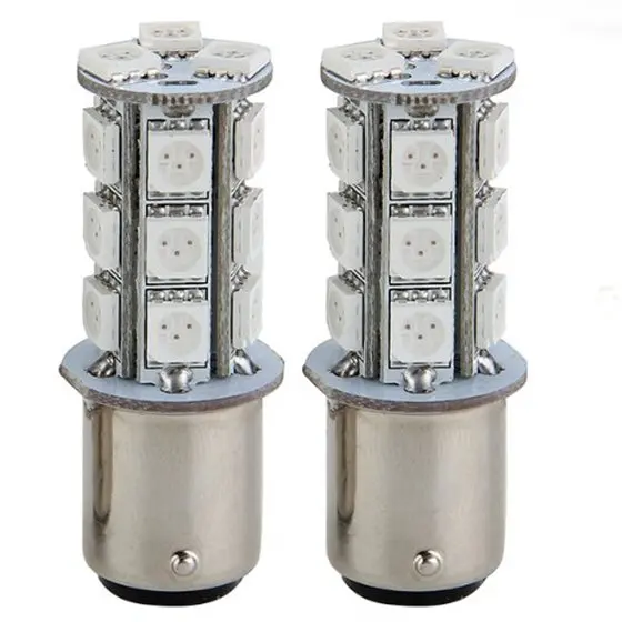 ABKT-2x1157 SMD 5050 18 Красный светодиодный фонарь для торможения автомобиля Задний сигнал Стоп лампа