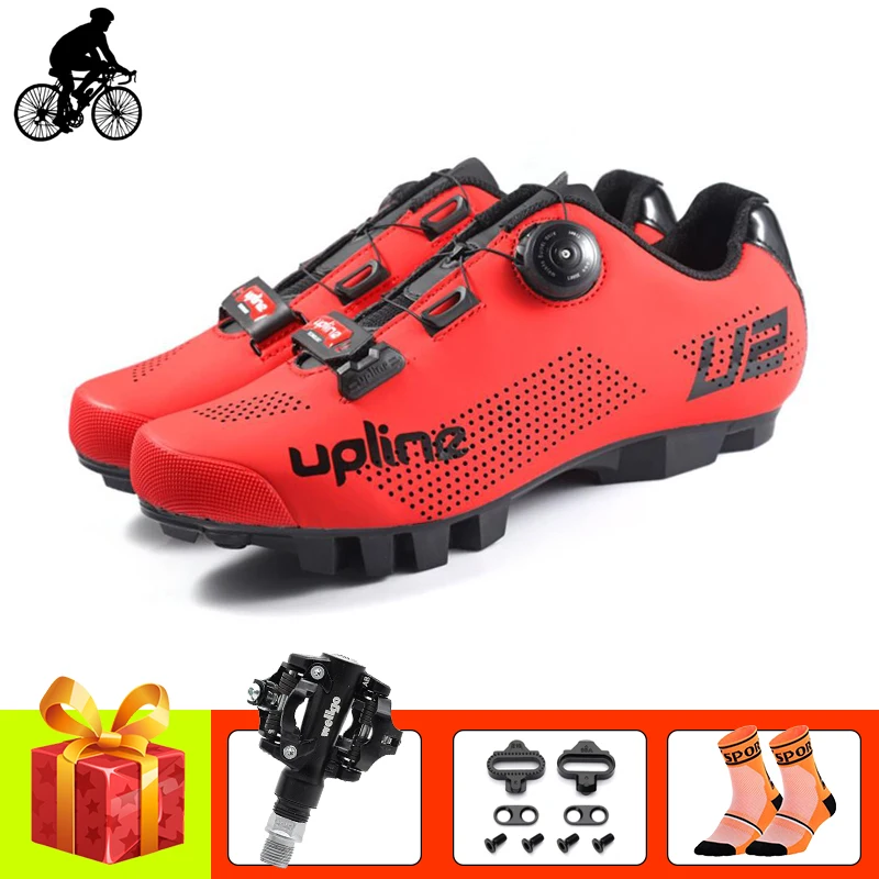 red mountain bike shoes