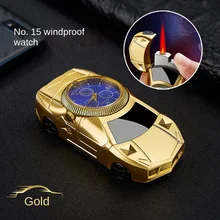 

Windproof Watch Lighter Sports Car Metal Creative Colorful Flashing Light No. 15 Car Light Lighter Lighters Smoking