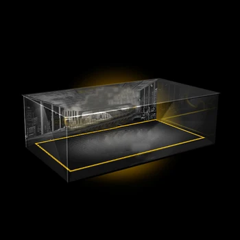 

Acrylic Display Box Dustproof Display Box Show Box for Batmobile 76139 (Display Box Included Only, No Kit)- Ground Light Edition