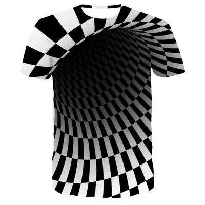 3D Visual Swirl Print T-shirt for Boys