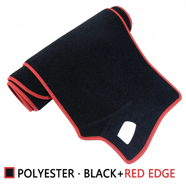 Для BMW 5 серии F10 2010~ Противоскользящий коврик для приборной панели, накладка, солнцезащитный козырек, коврик, аксессуары для накидки 520i 525i 530i 535i - Название цвета: Polyester Red Edge