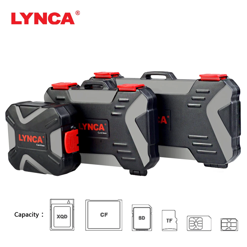 supporto TF//SD//micro SD//Xqd//CF Storage box Protector case impermeabile promozione valigetta large Lynca memory card rigida protettiva