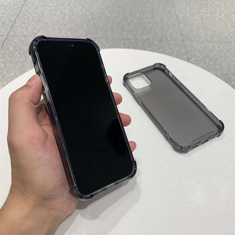 High Quality Clear Black Soft TPU Case For iPhone 13 12 11 Pro Max 12Mini X XS XR 6S 7 8 Plus Transparent Shockproof Back Cover iphone 13 pro max case