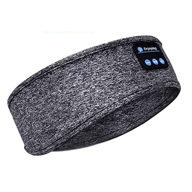 Headband Headphones Running Sport Elastic Sweatband Bluetooth-Compatible 5.0 Sleeping Eye Mask Earphones Headwear