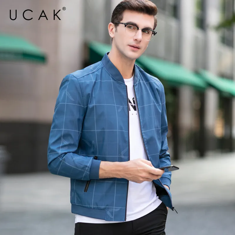 UCAK-Chaquetas a cuadros de 3 colores Hombre, ropa informal, cremallera, a la moda, U8170 - AliExpress Ropa de hombre