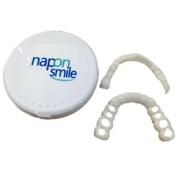 

Whitening Durable Adaptable Adult Second Generation Silicone Simulation Teeth Upper Teeth Dentures Braces