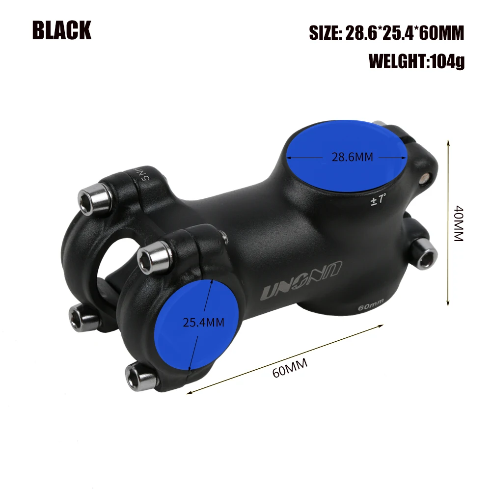 Potence UNO MTB/Road 100mm 25.4mm – Ultra-légère Aluminium Noir – Direct Mount
