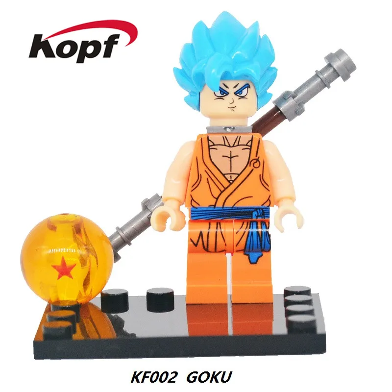 20 шт. KF995 Dragon Ball Z строительные блоки verрот Android 18 Goku Yadra идеальный сотовый кирпич образование в цифрах игрушки для детей - Цвет: KF002 20Pcs No Box