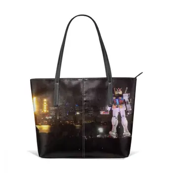 

Gundam Rx 78 Handbag RX 78 Gundam Top-handle Bags Teen Women's Leather Tote Bag Trend High quality Schoolbag Women Handbags