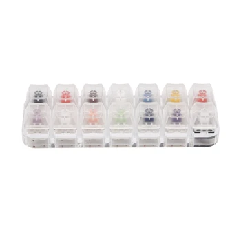 

14 Key Caps Testing Tool Kailh Box Switches Keyboard Tester Kit Clear Keycaps Sampler PCB Mechanical Keyboard