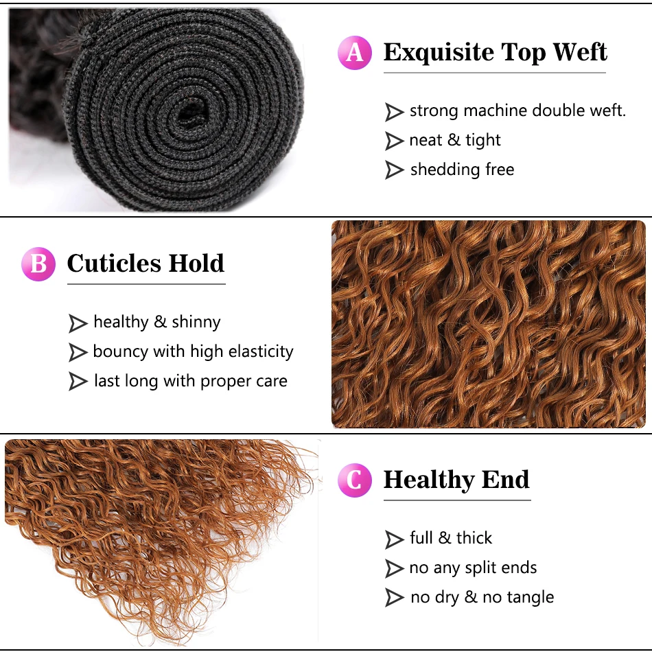 Feixes de Tecer Ladyrite Água Hiar Humano Cabelo Remy Vermelho 8a 10a Único 10-28 Polegadas Brasileiro Tecer Pacotes Cor Natural 100% 6 High Quality Apliques e perucas