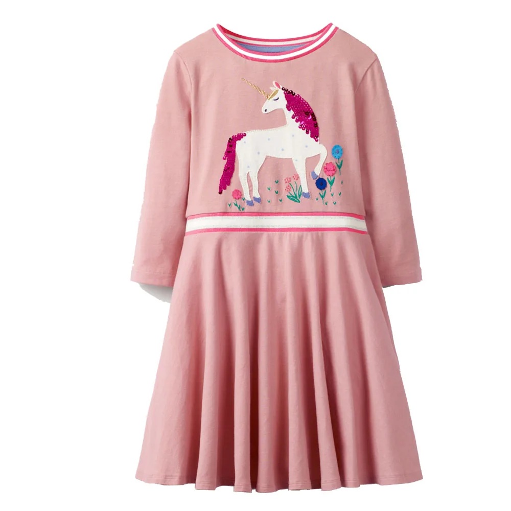 Одежда для маленьких девочек; Осень-зима г.; платья для маленьких девочек с единорогом; вечерние платья принцессы с блестками; костюм для девочек; детское платье