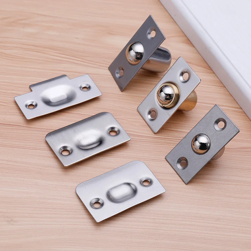 Adjustable Invisible Wooden Cabinet Door Top Beads Lock Closet Ball Catch Latch Catcher Stainless Steel Hot