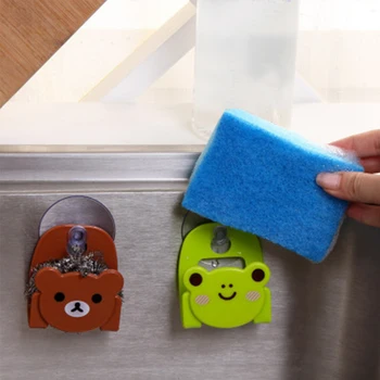 

Multipurpose Kitchen Sponge Rag Storage Rack Drain Tools Cute Cartoon Pattern Kitchen Decoration Kitchen Supplies Accessories