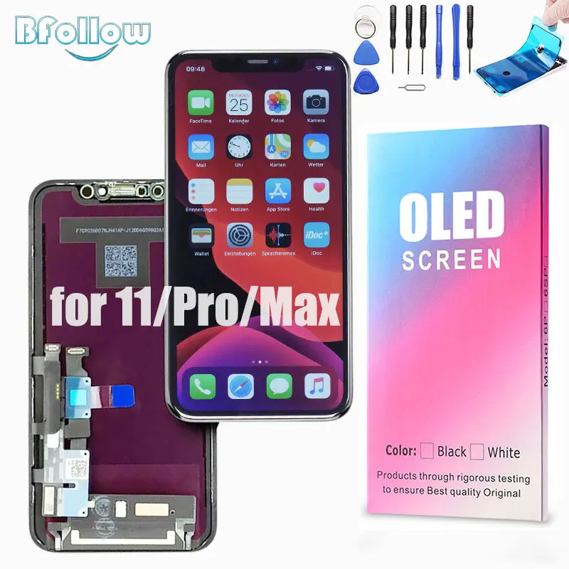 

BFOLLOW Original OLED LCD Screen Replacement for iPhone 11 / 11 Pro / 11 Pro Max Display Assembly