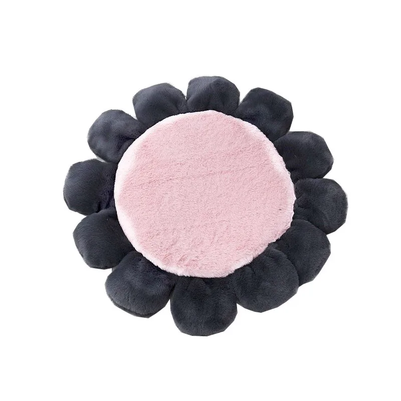 black and pink Зимний матрас для собачьей лежанки, утолщенная кроличья бархатная подстилка-подушка для домашних животных, теплые принадлежности, прочная Собачка Щенок, подушка, корзина, стековая подушка - Цвет: black and pink