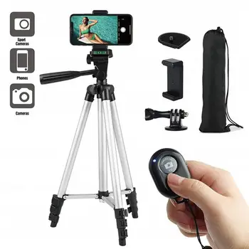 

Foldable Sports Camera Bracket Mobile Phone Live Tripod Wireless bluetooth Selfie Stick Tripod Universal for SmartPhones