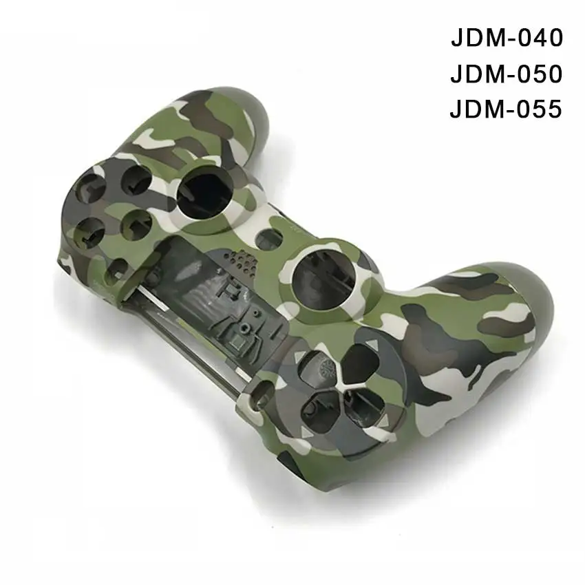 PS4 Pro Slim JDS/JDM-040 용 JCD 050 055 무선 게임 핸들 컨트롤러 전면 후면 케이스 플라스틱 매트 하우징 쉘 교체