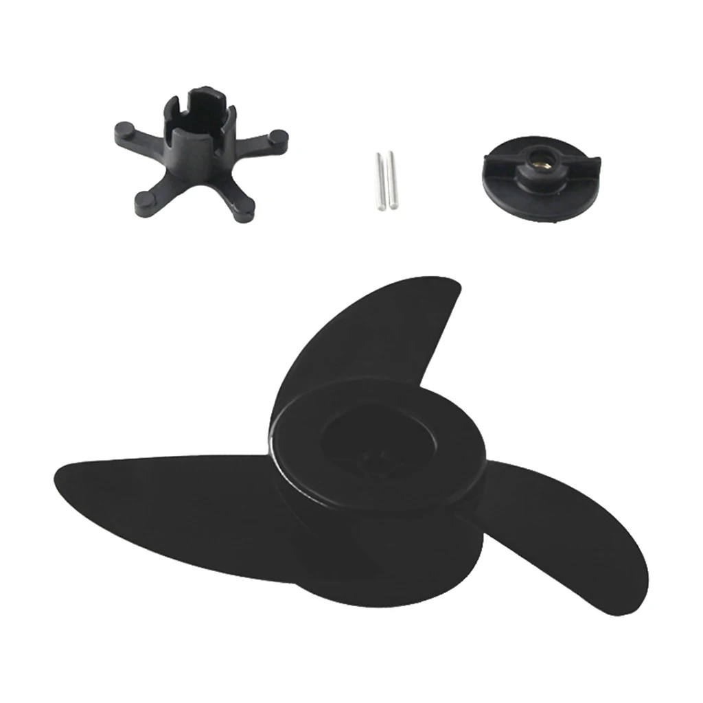 Boat Propellers Electric Outboard Motor Prop for ET44L ET54L D65L Trolling Motors Mount Accessories/Boat 3-Blades (Black)
