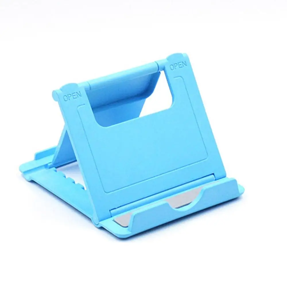 Портативный универсальный нескользящий держатель для телефона складной настольный планшет подставка держатель для Xiaomi samsung смартфон - Цвет: Небесно-голубой