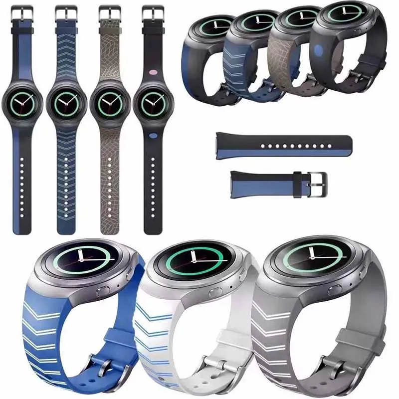Высококачественный Многоцветный силиконовый ремешок samsung Galaxy gear S2 R720 R730 сменный Браслет ремешок SM-R720 Смарт-часы