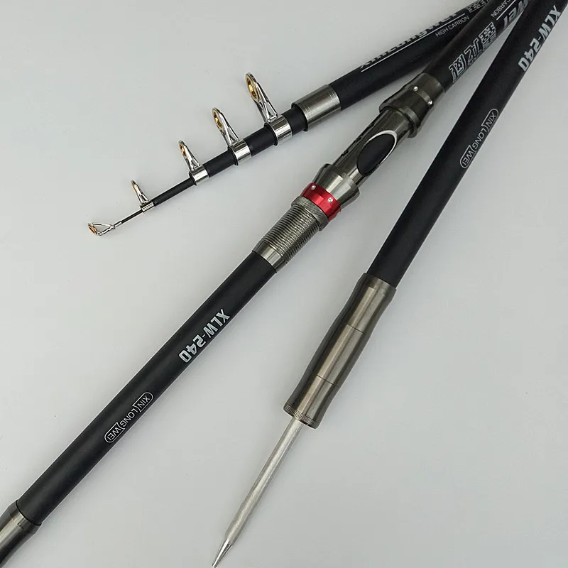 VBONI Telescopic Super hard Fishing Rod Carp feeder Hard FRP Carbon Fiber Portable Spinning Cast rod Sea fishing pole 2.1M 2.4M VBONI Telescopic Super hard Fishing Rod Carp feeder Hard FRP Carbon Fiber Portable Spinning Cast rod Sea fishing pole 2.1M 2.4M