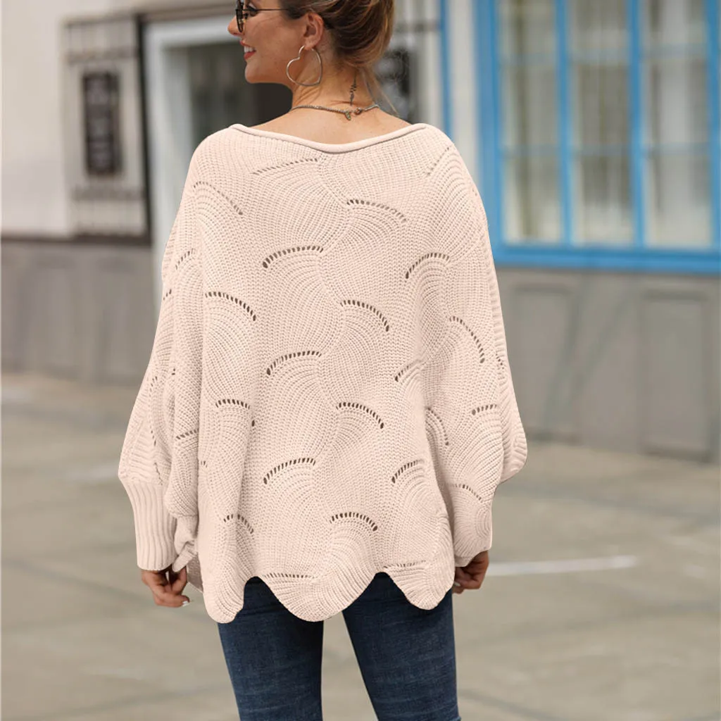 Jaycosin свитер с круглым вырезом Женский Однотонный женский свитер и пуловеры gilet femme manche longue hiver Pull Femme Hiver