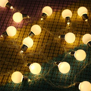 

Retro G45 Globe Bulb Rope Lights Battery Operated Party Decoration 3/6M String Fairy Light For Home Room Christmas Festival Lamp