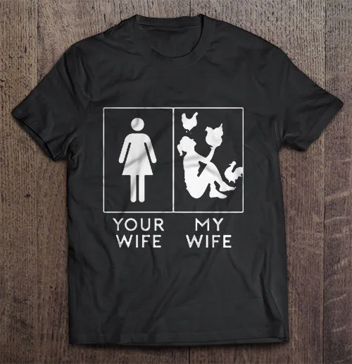 Женские футболки с цыпленком My Wifemy | Мужская одежда