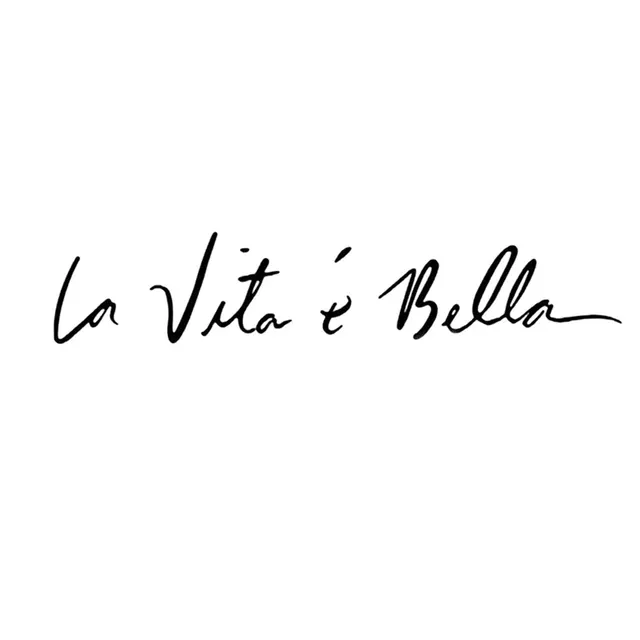 Life is Beautiful LA VITA E BELLA Words Reflective Window Trunk Car Sticker