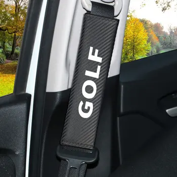 

2pcs Carbon fiber Soft and Comfortable Car Seat belt Cover Protective Pad for Volkswagen VW GOLF 6 GOLF 7 MK6 car styling