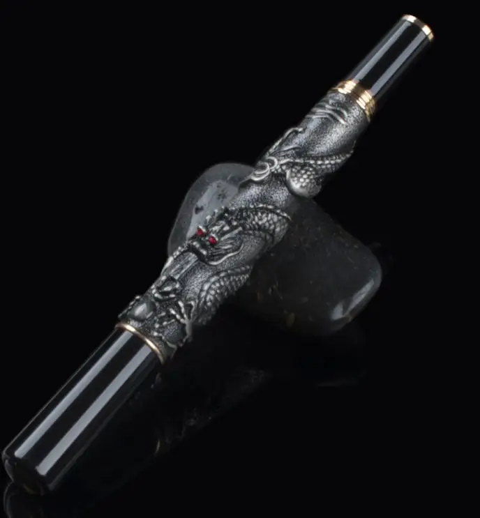 Jinhao металлическая винтажная авторучка, Восточный Дракон серия тяжелая ручка иридиевая тонкая перо красная медь благородная коллекция подарочная ручка - Цвет: Q