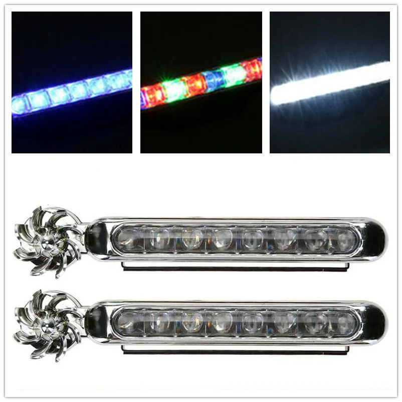 

Car Light Wind Powered LED Lights Universal Wind Energy Car Automatic Wind Power 8 led Car Light One Set Of 2 pcs