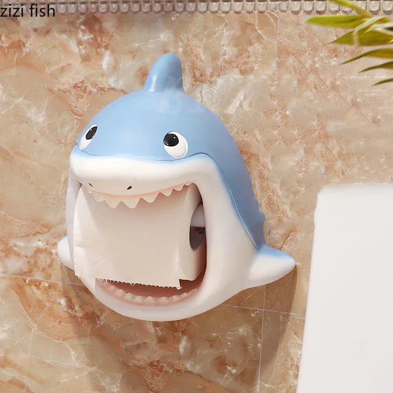 Shark Seal Roll Holders Resin Simple Style Paper Towel Dispenser Toilet
