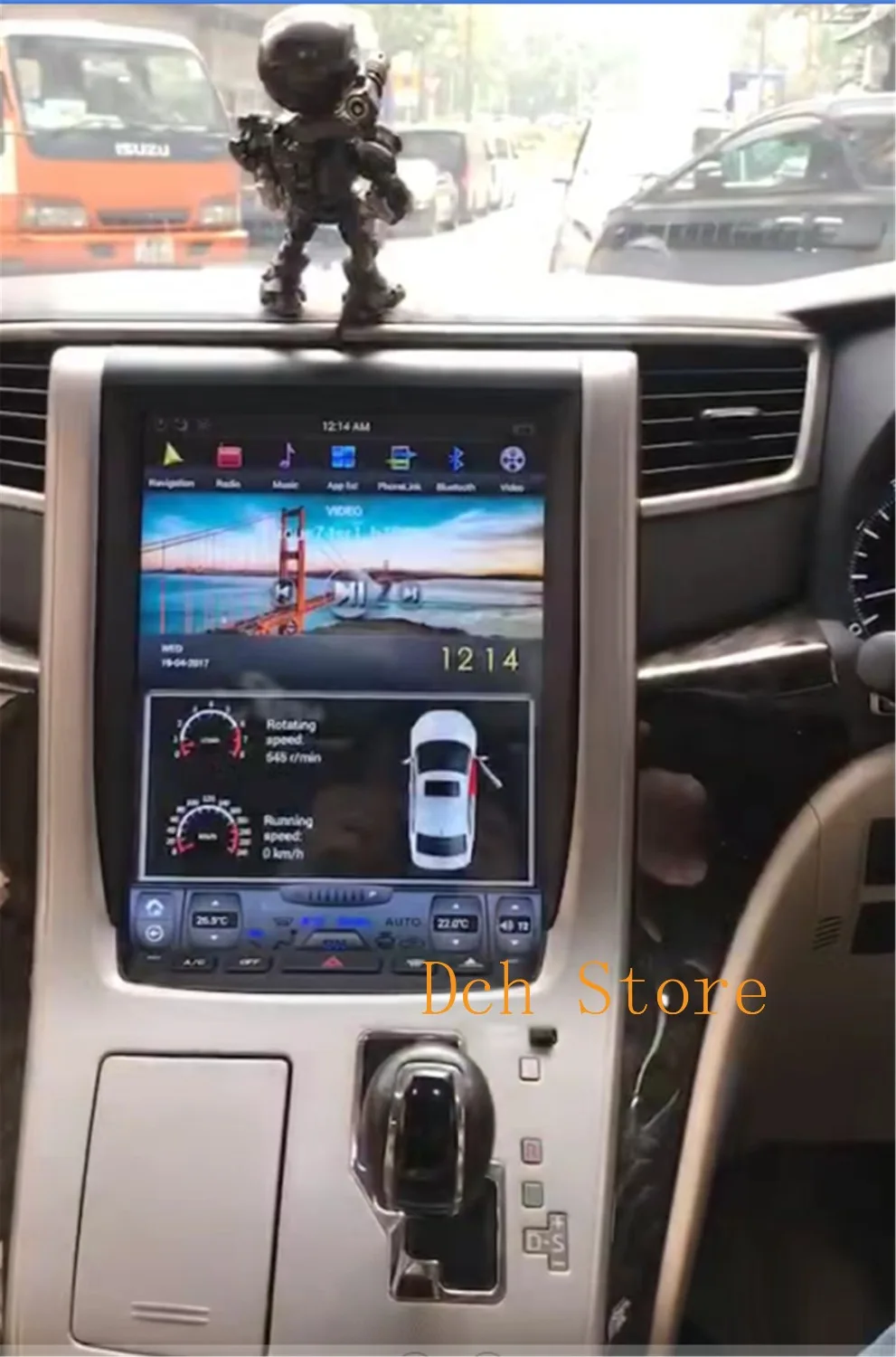 12 1 ''вертикальный автомобильный DVD плеер tesla style Android 9 0 GPS для Toyota Alphard Vellfire 20