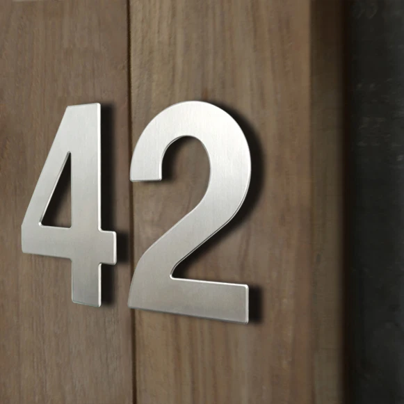 Señal de número de casa de 15cm, #0 9, Huisnummer, Plata para exteriores, 6  pulgadas Señalización de números de puerta, placa de dirección de Casa,  números, Casa Exterior, BO grande|Placas de puertas| - AliExpress
